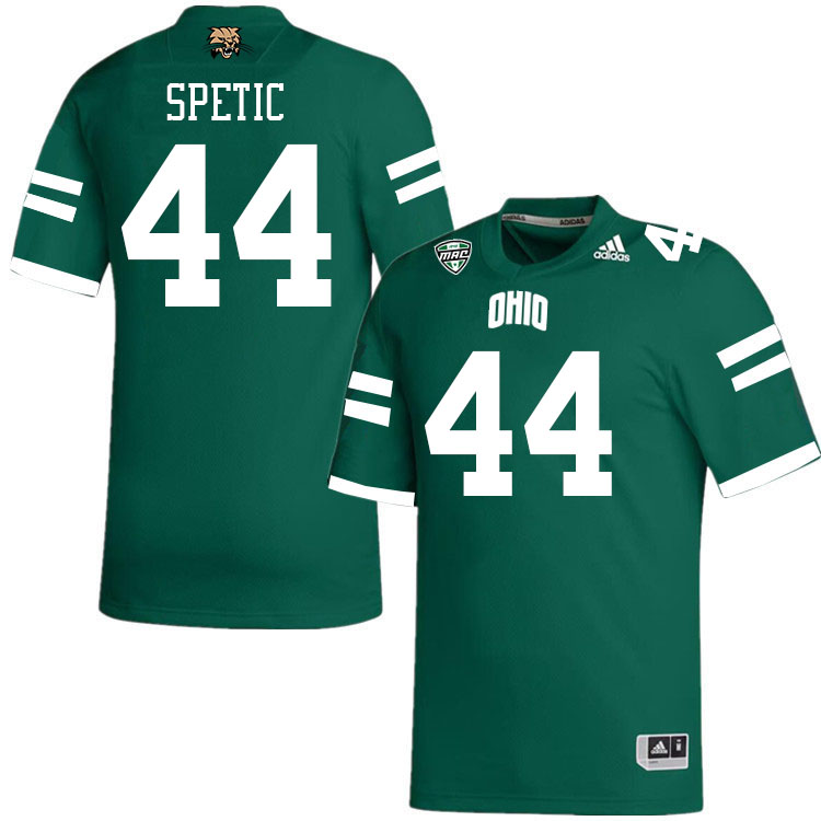 Ohio Bobcats #44 Gianni Spetic College Football Jerseys Stitched-Green